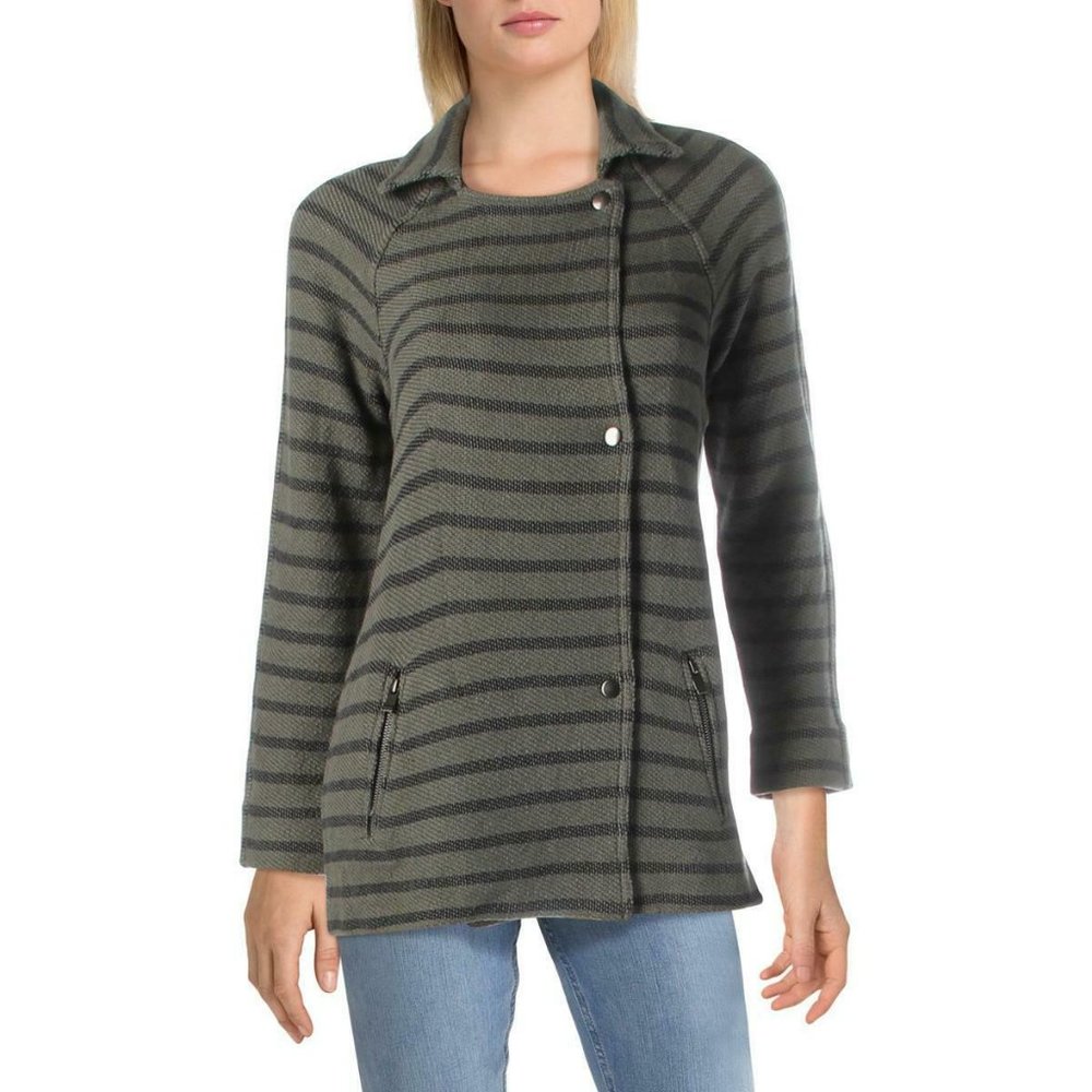 Nic + Zoe Womens Green Cotton Jacket